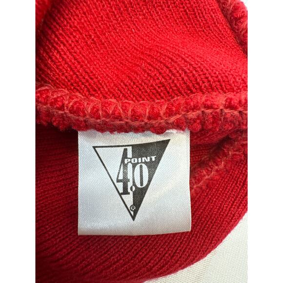 Ohio State Buckeye New Embroidered Red 4 Point O Beanie One Size - Picture 4 of 5